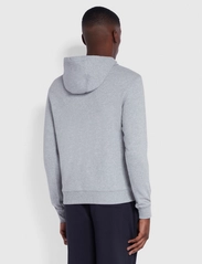 Farah - ZAIN LS HOODIE - megztiniai ir džemperiai - light grey marl - 3