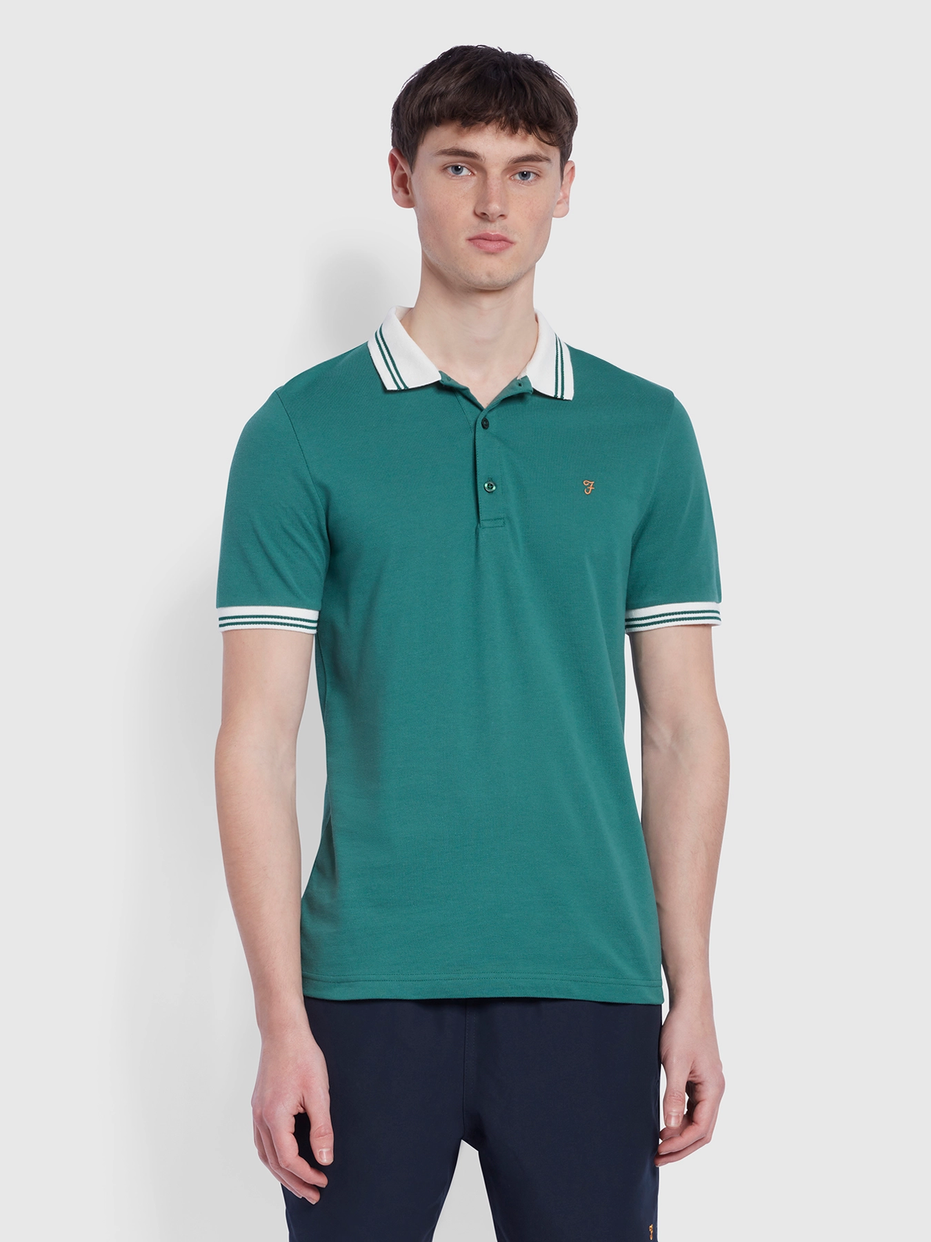 Farah - STANTON SS POLO - pine green - 2