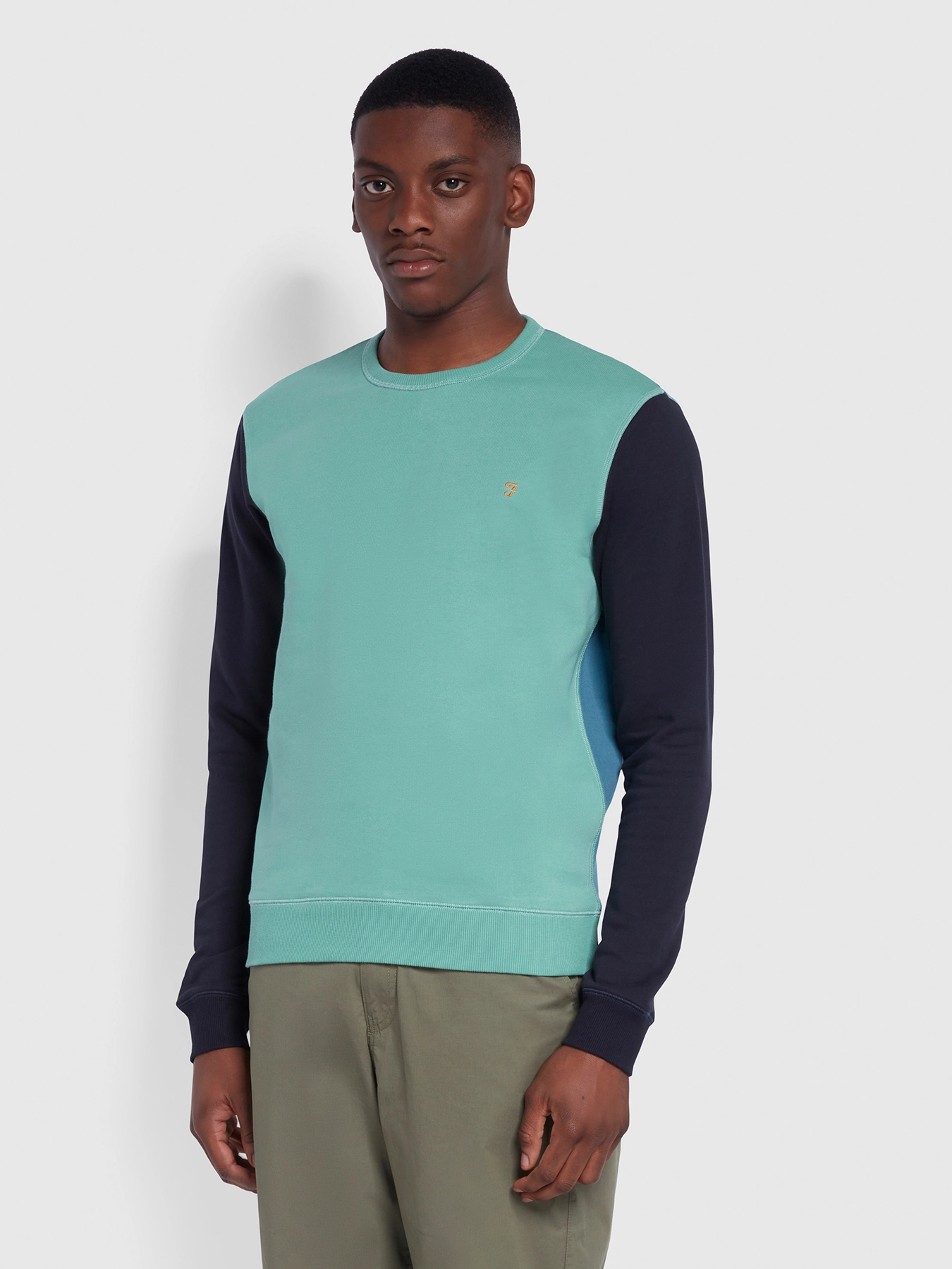 Farah - MOUNTFIELD LS CREW - jade green - 2