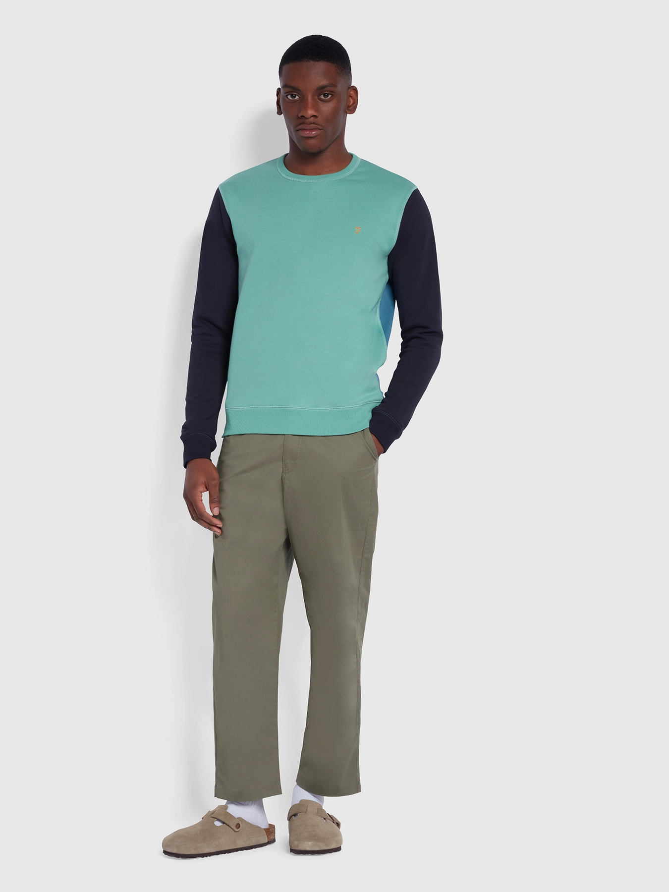 Farah - MOUNTFIELD LS CREW - jade green - 4