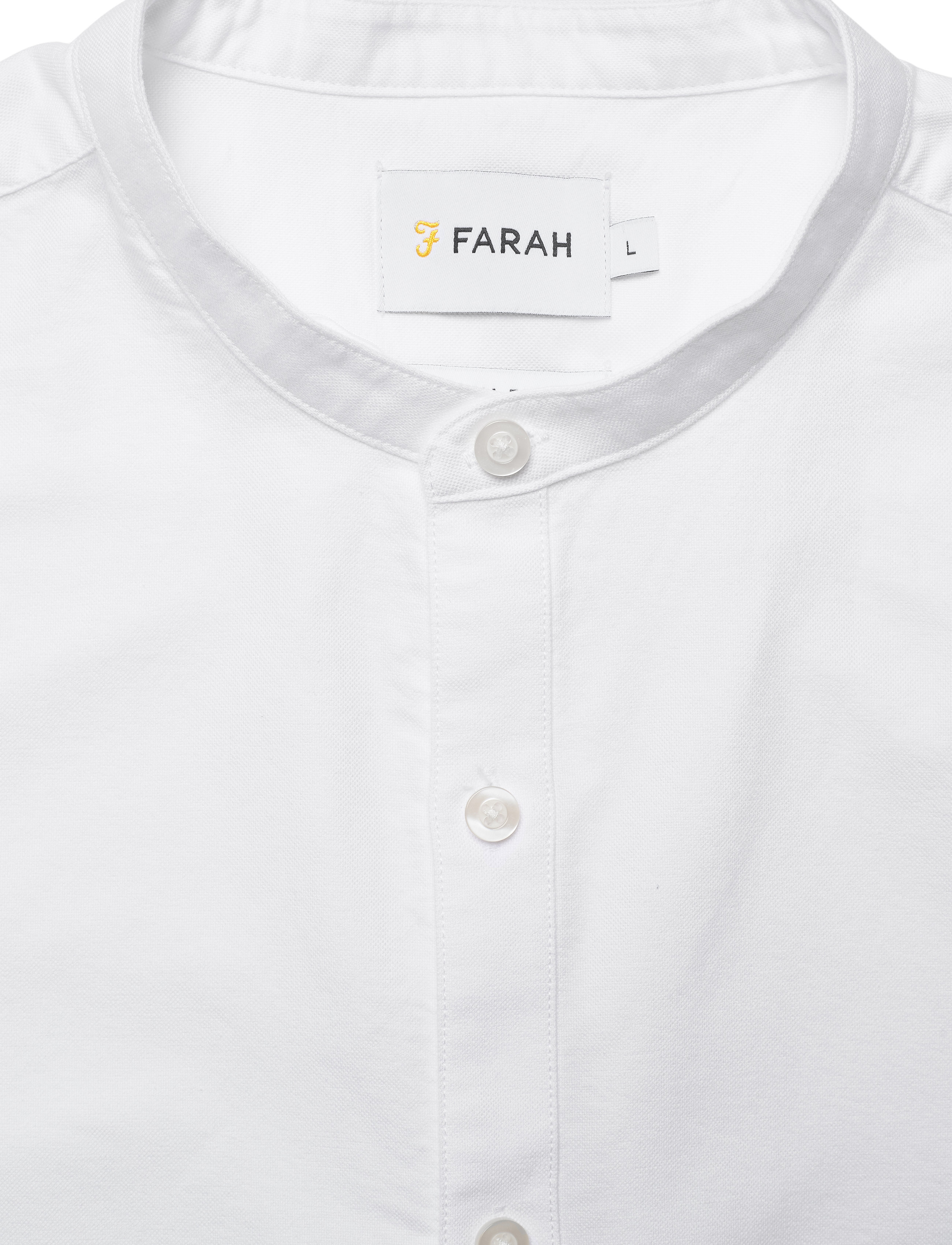 Farah - BREWER SLIM FIT GRANDDAD SHIRT - white - 2