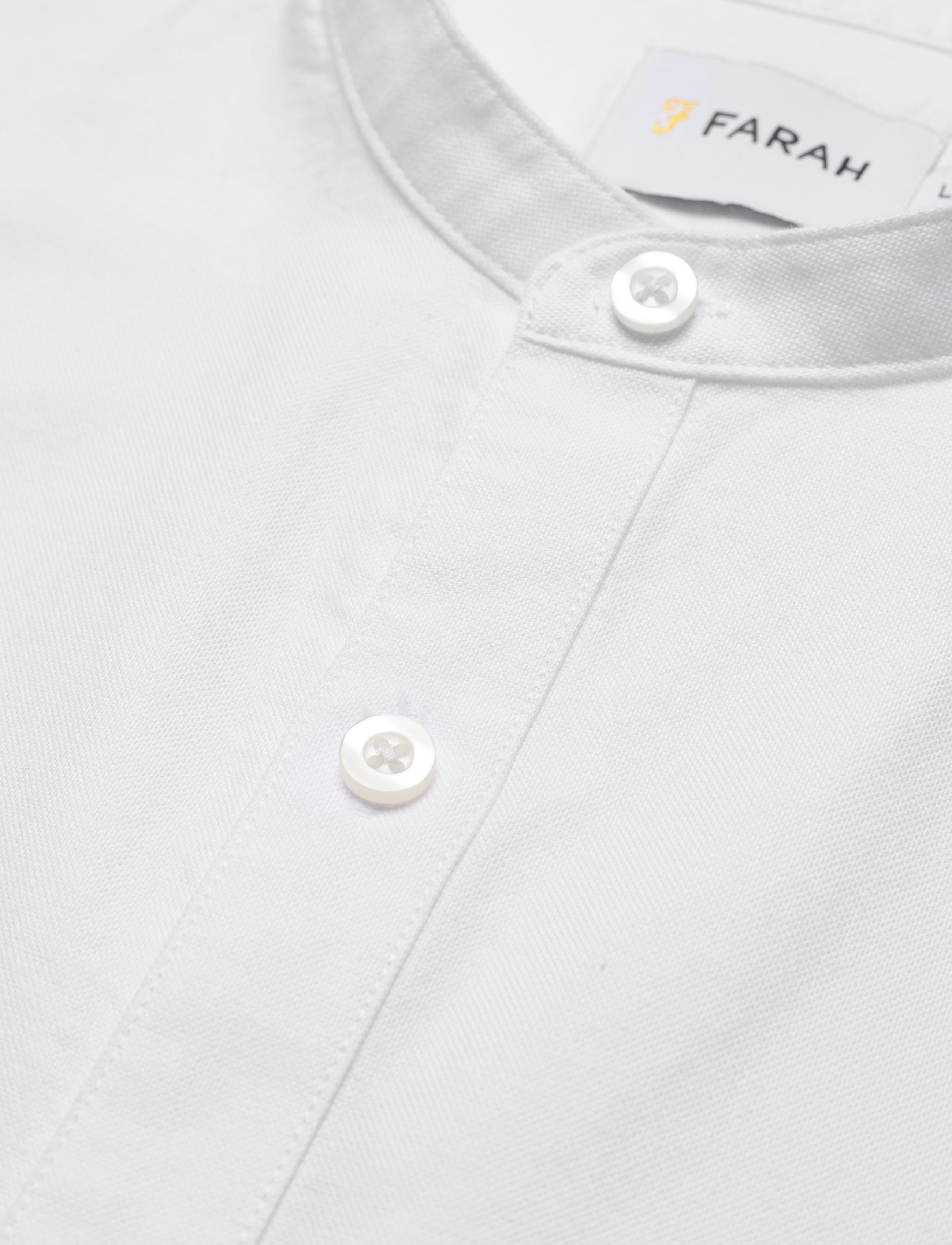 Farah - BREWER SLIM FIT GRANDDAD SHIRT - white - 3