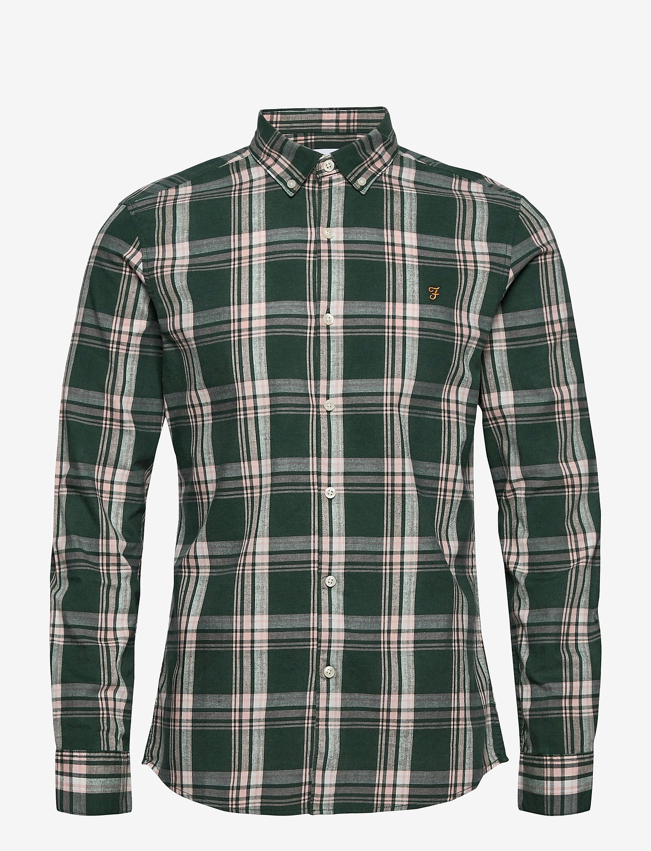 Farah - STEEN CHECK SLIM FIT SHIRT - emerald green - 0