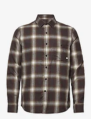 Farah - GREGORY LS CHECK - checkered shirts - washed black - 0