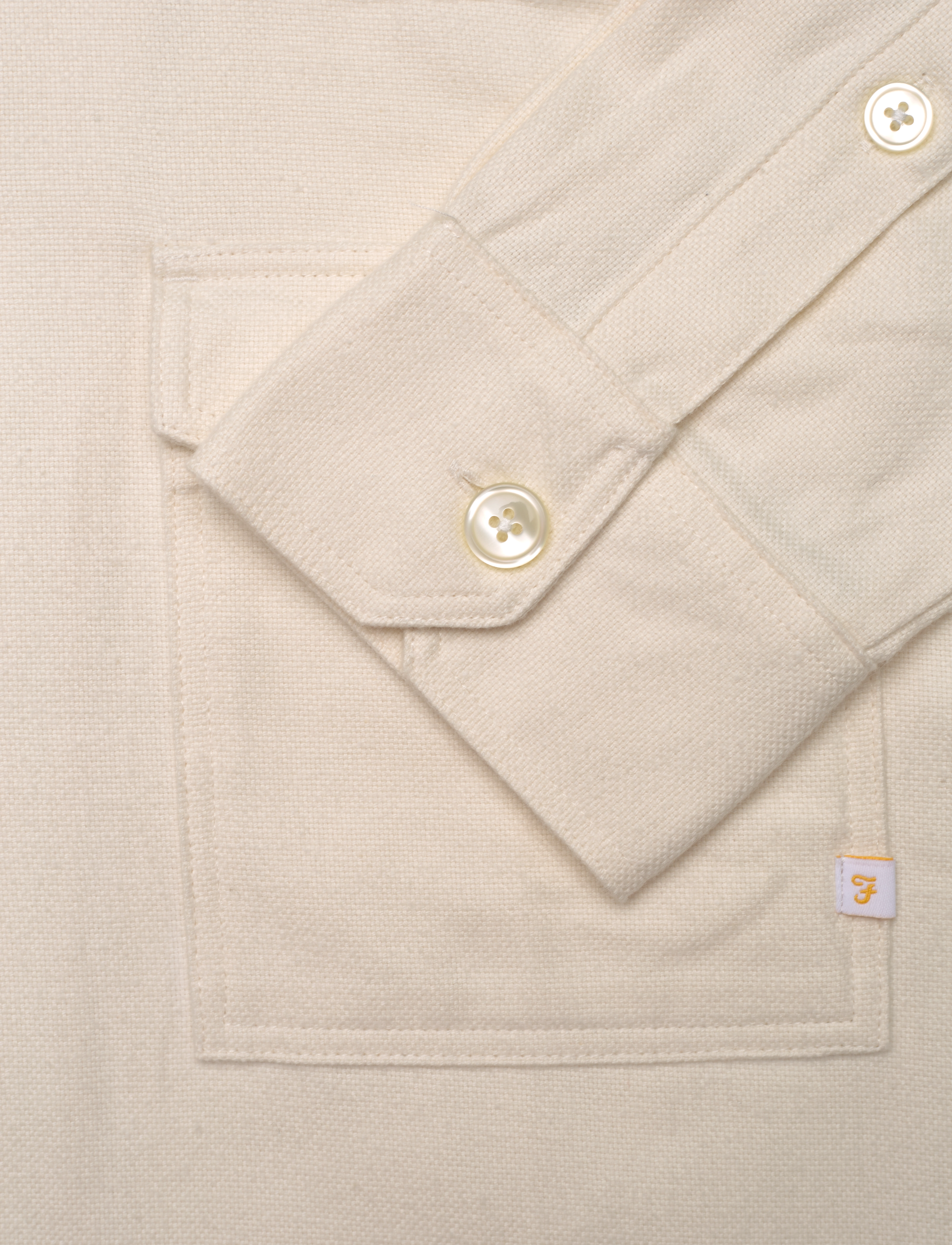 Farah - ROCKS LS BRUSHED OXF - cream - 3
