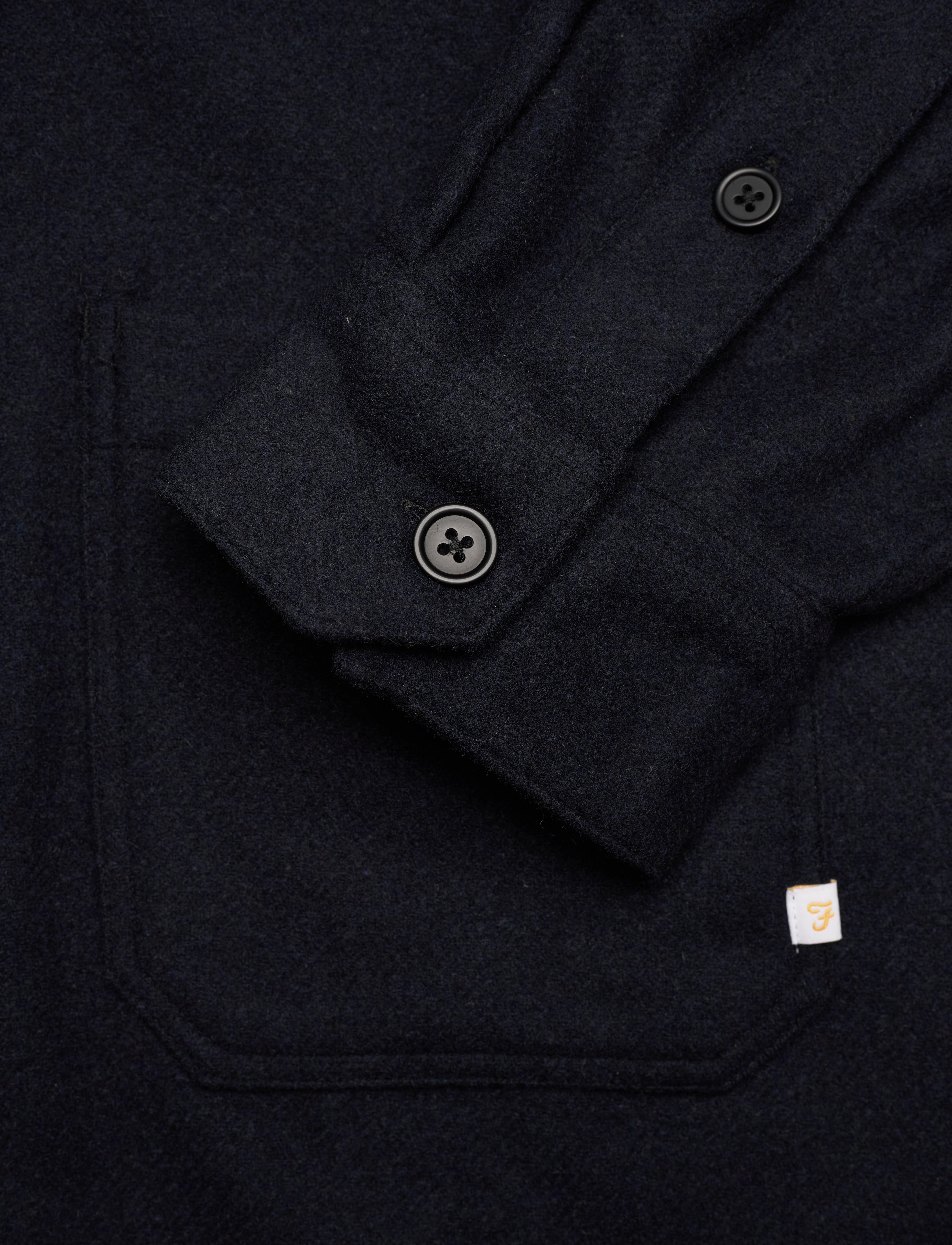 Farah - MARKS LS SOLID - true navy - 3