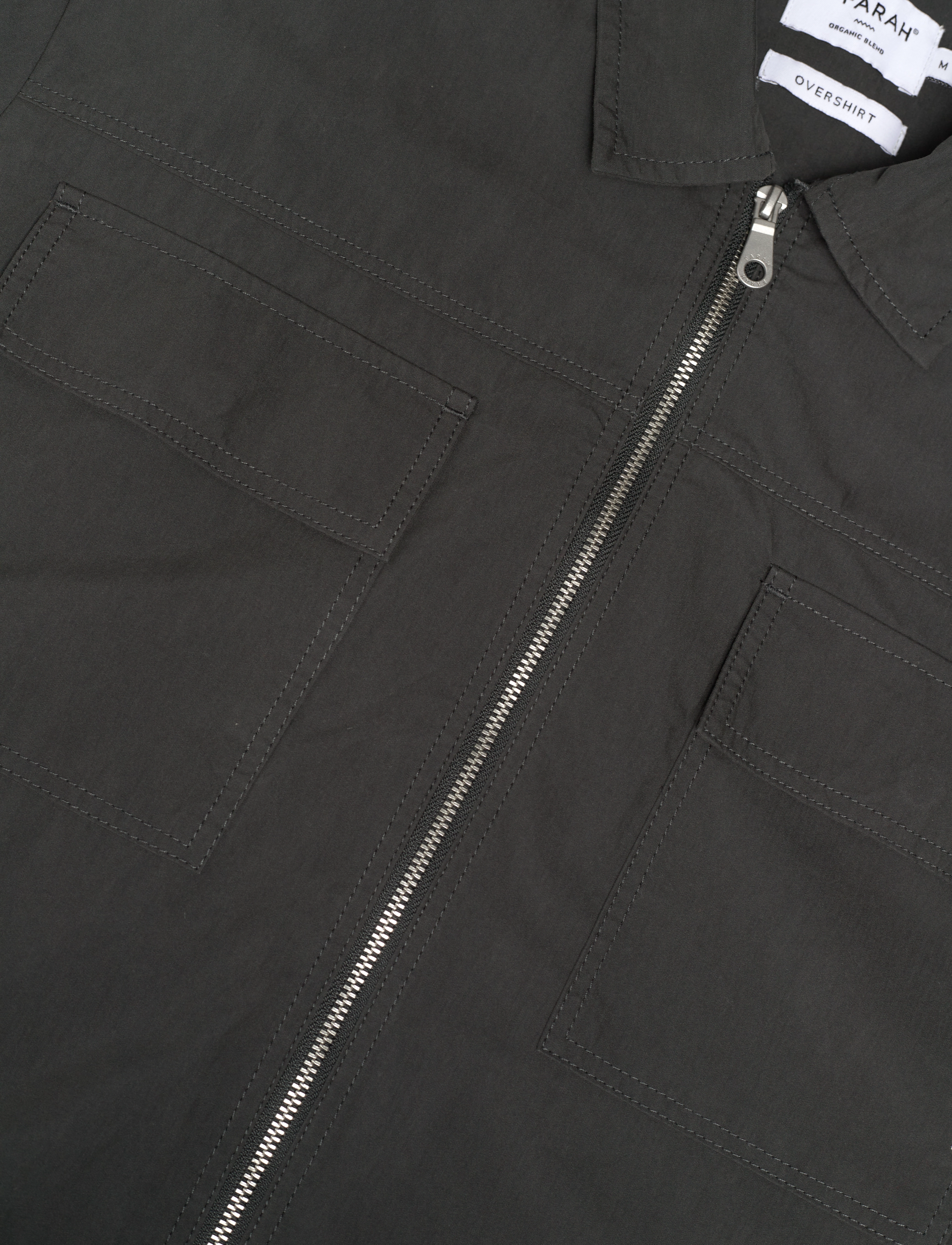 Farah - GOTO LS ZIPPED SHIRT - washed black - 3