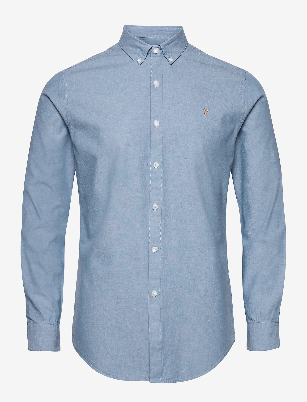 Farah - PASADENA LS CHAMBRAY - mid indigo - 0