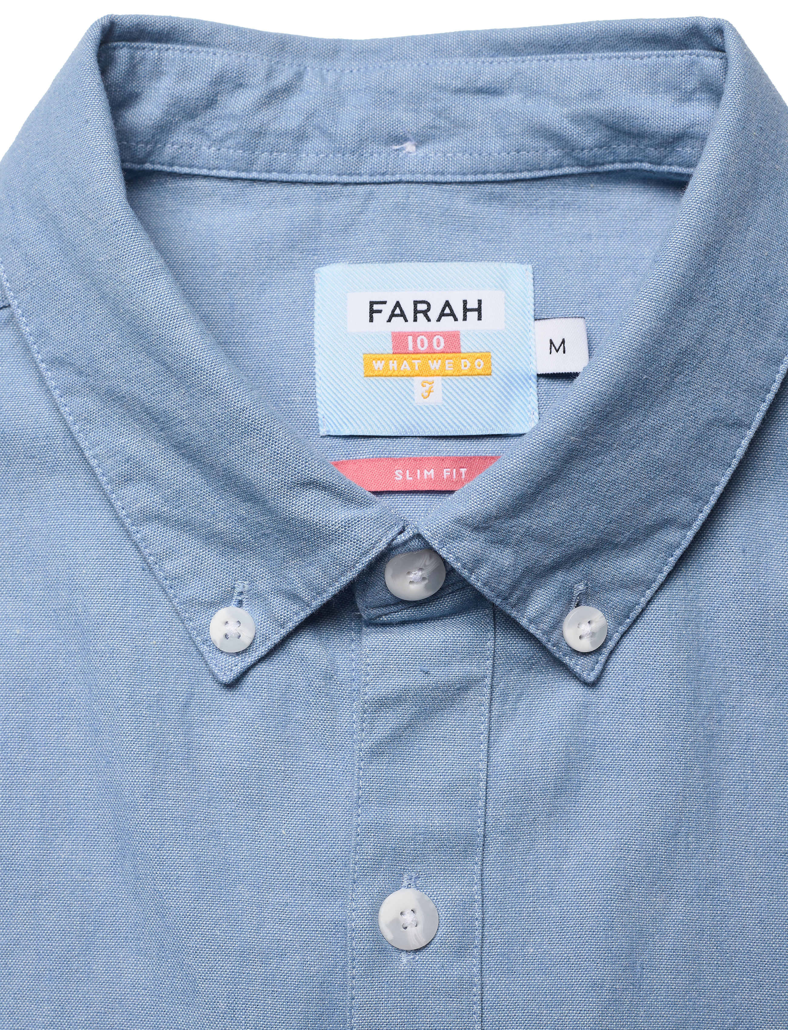 Farah - PASADENA LS CHAMBRAY - mid indigo - 2