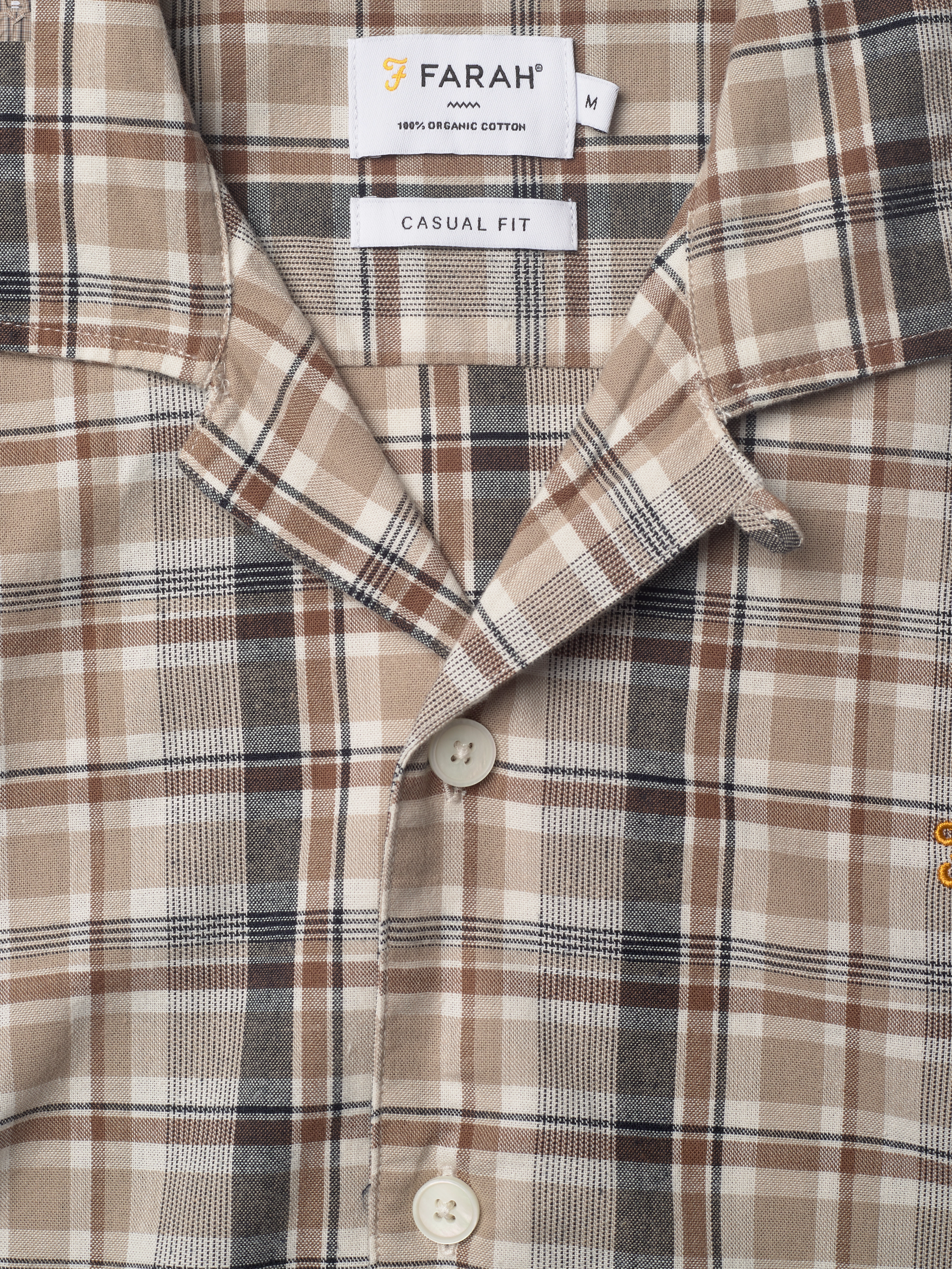 Farah - COUZENS LS CHECK REV - smoky brown - 2