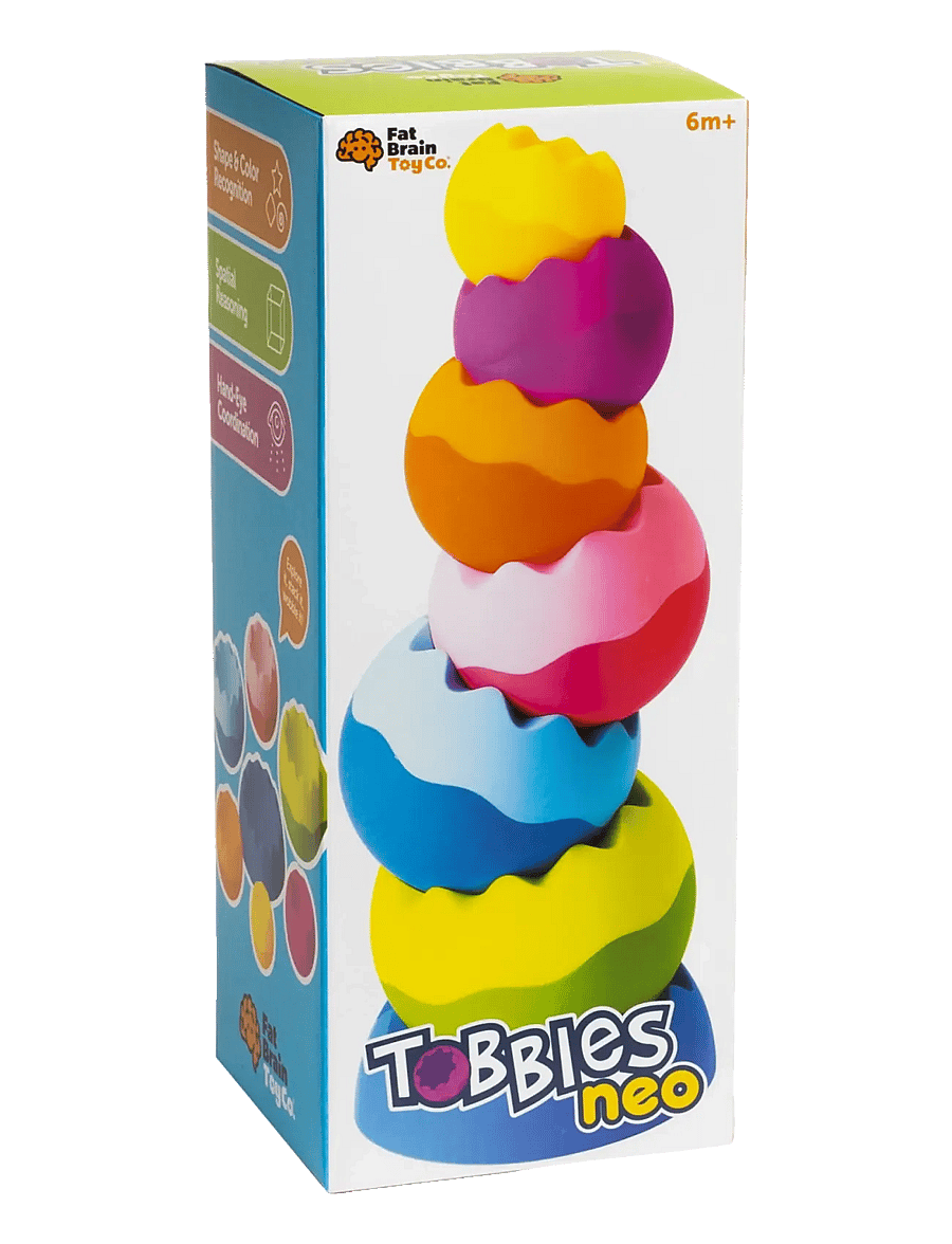 Fat Brain Toys - Fat Brain Tobbles Neo - stapelbara klossar - multi - 1