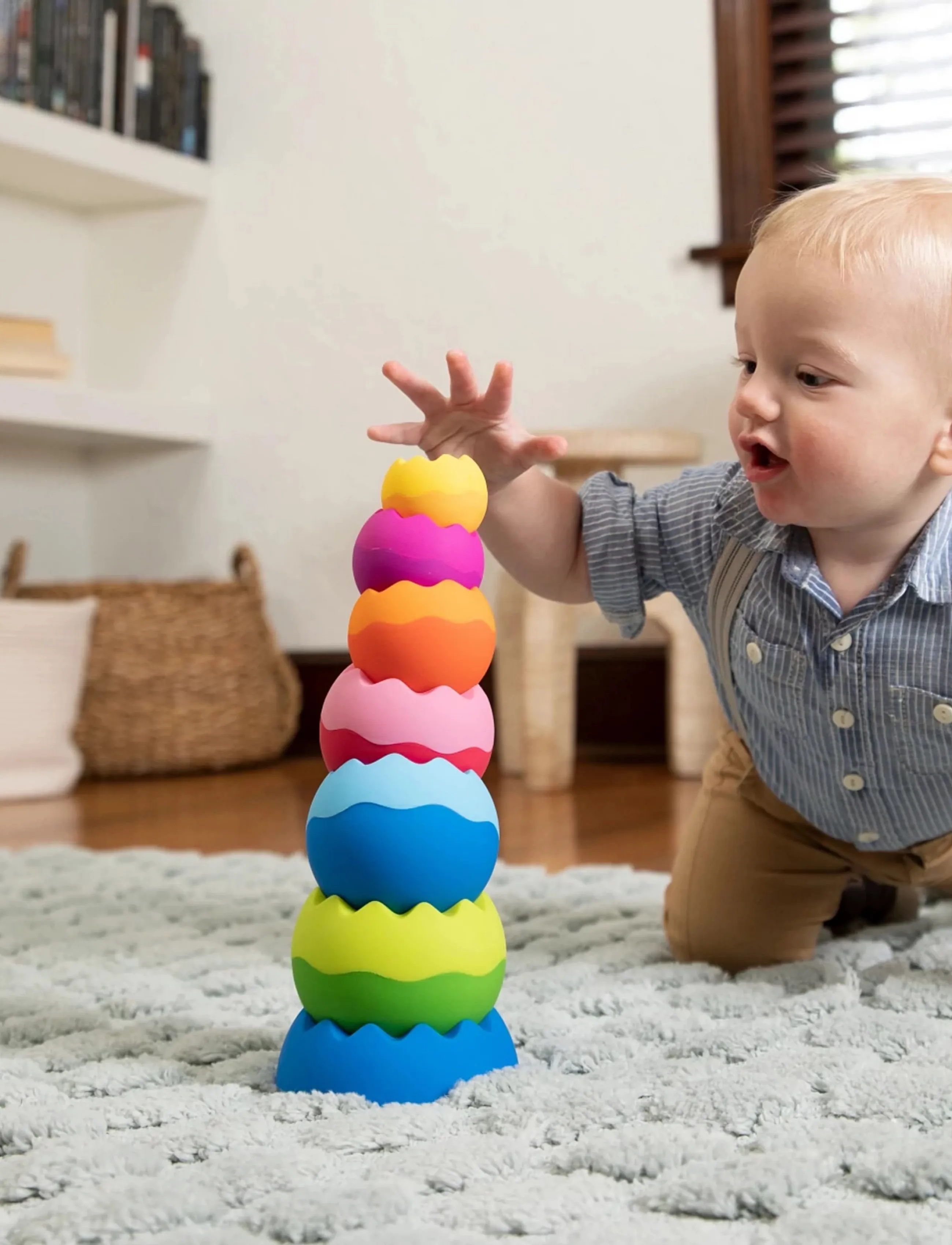 Fat Brain Legetøj Fat Brain Tobbles Neo, One Size, Multi/patterned, Educational Legetøj > Stackable Blocks, Børn