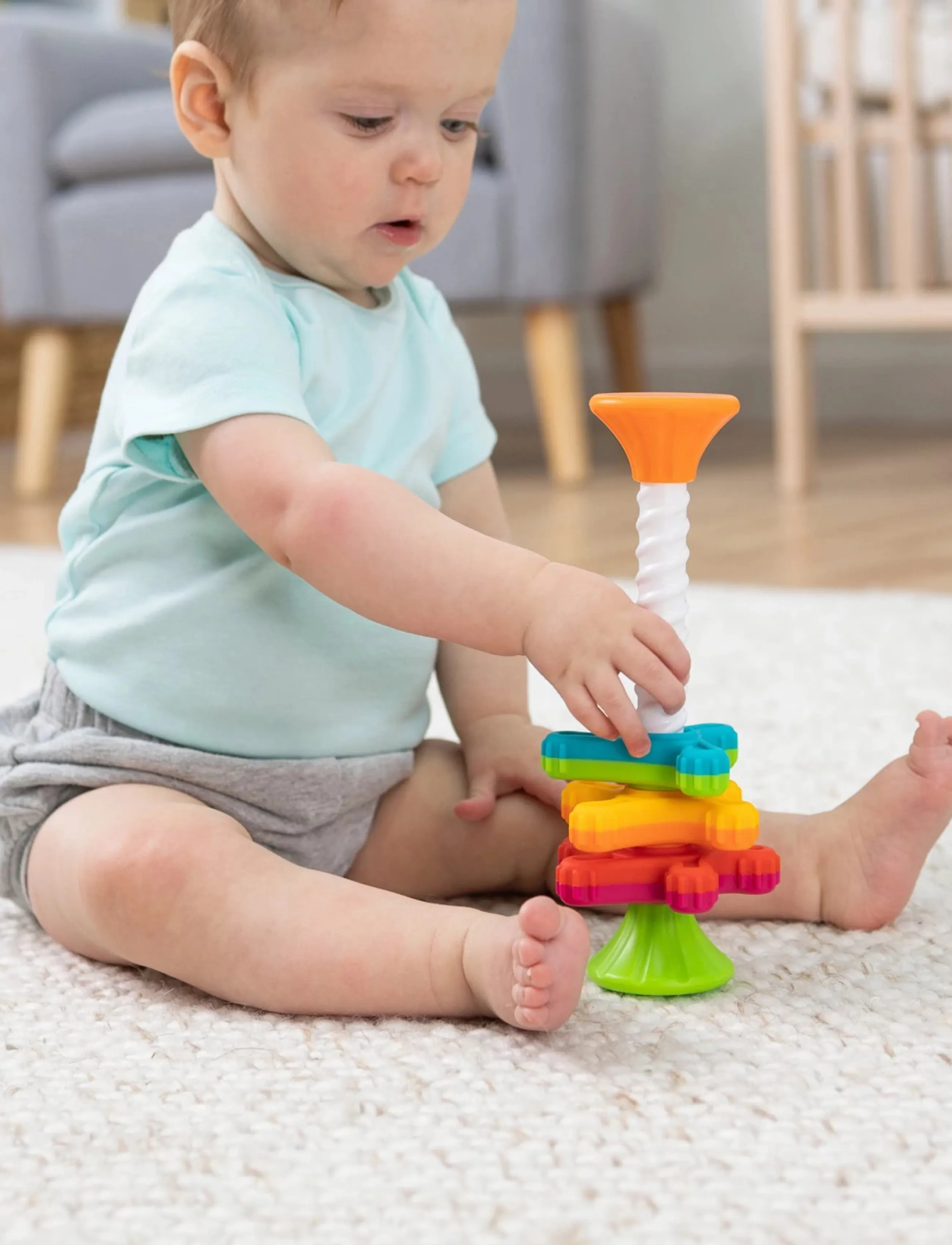 Fat Brain Legetøj Fat Brain Mini Spinny, One Size, Multi/patterned, Educational Legetøj > Interactive Legetøj, Børn
