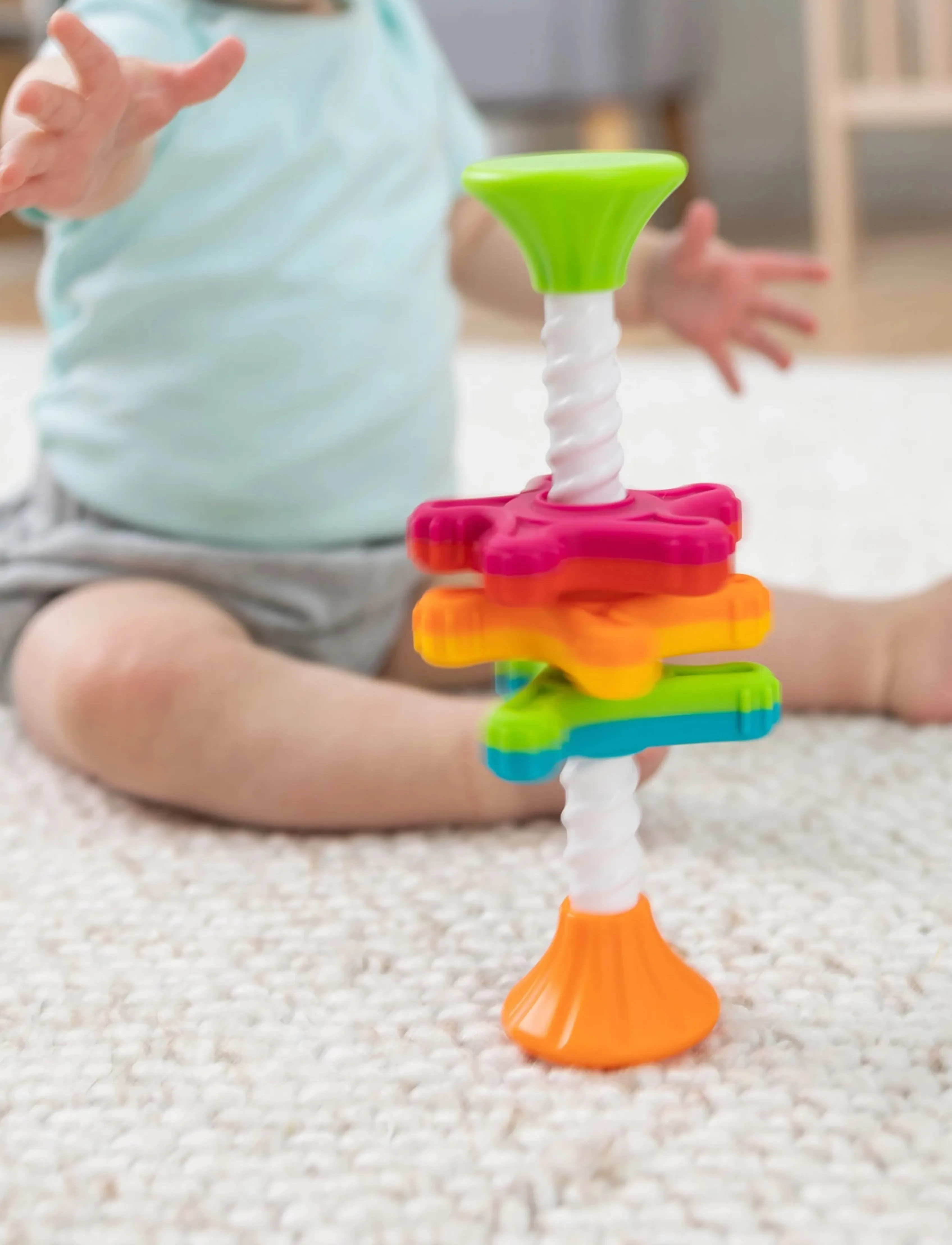 Fat Brain Toys - Fat Brain Mini Spinny - interaktivt legetøj - multi - 3