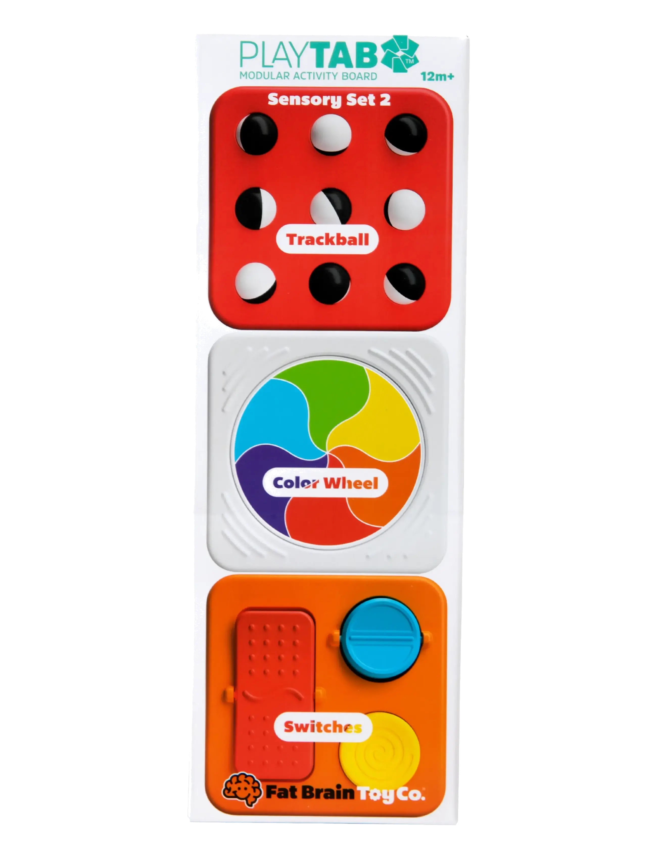 Fat Brain Toys Fat Brain Play Tab Sensory Set 2, Børn, Motor Skills Legetøj, Multi/mønstret, Str: ONE SIZE