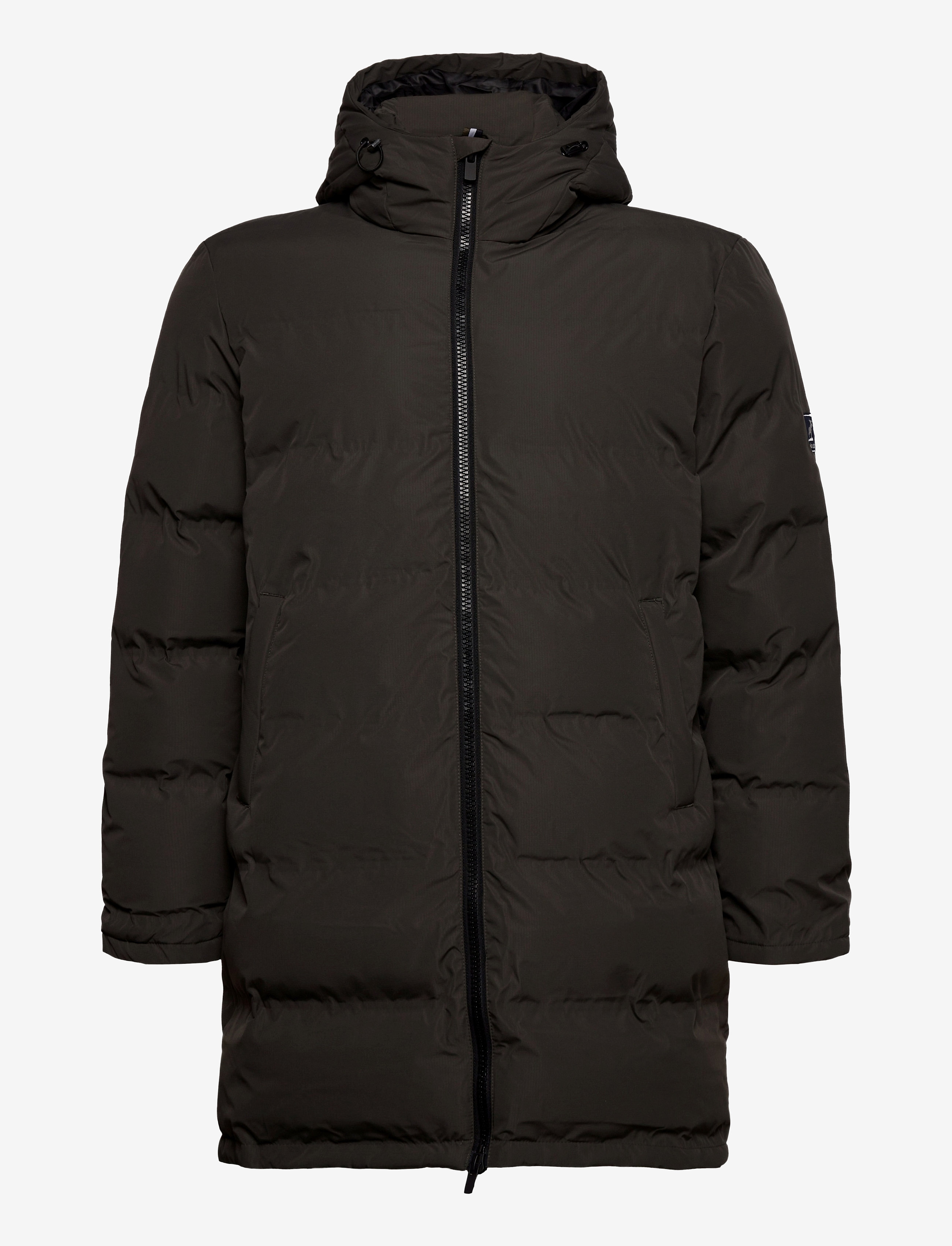 Fat Moose - Birk Long Jacket - talvejoped - beetle green - 2