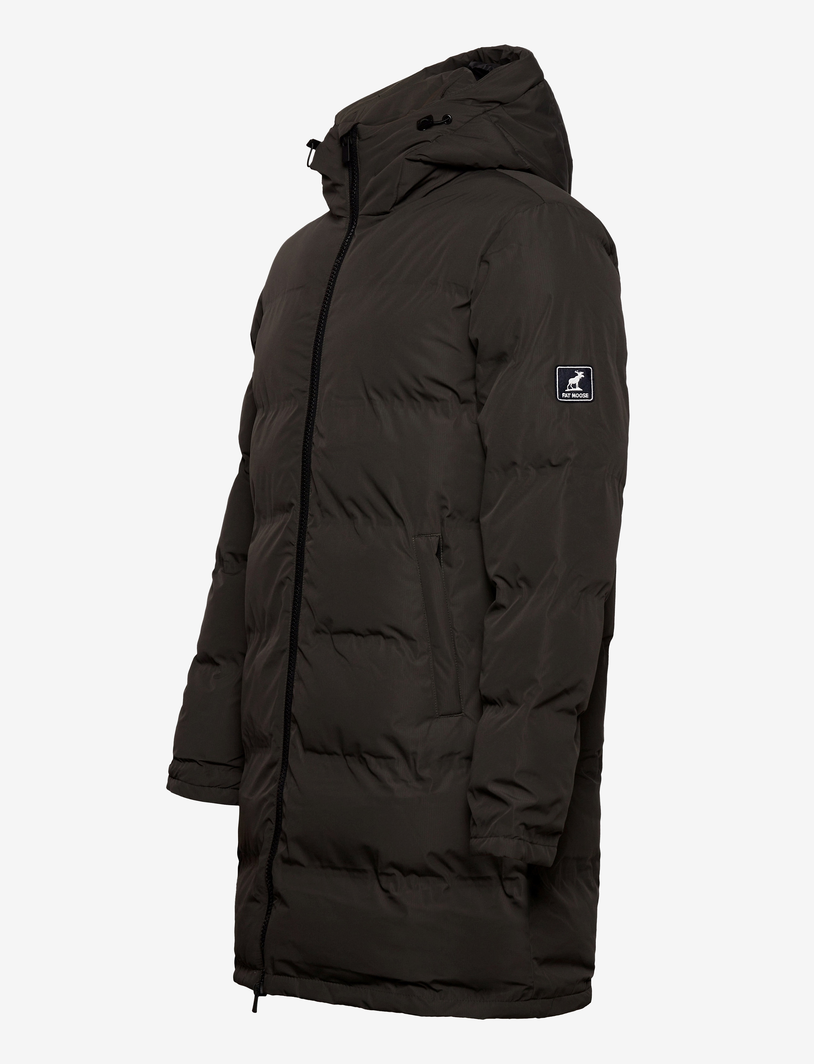 Fat Moose - Birk Long Jacket - talvejoped - beetle green - 4