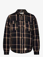 Connor Quilt Overshirt - NAVY CHECKED