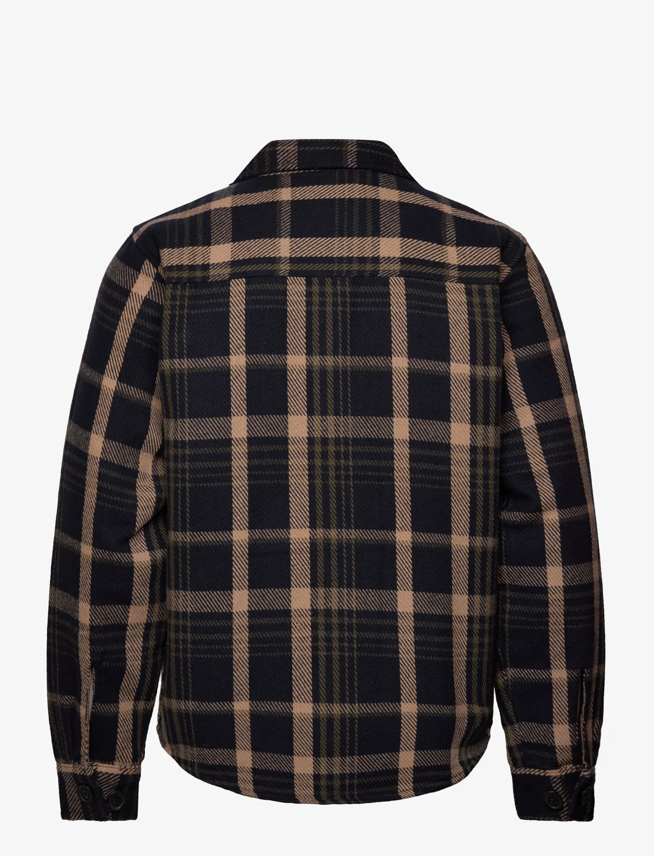 Fat Moose - Connor Quilt Overshirt - heren - navy checked - 1