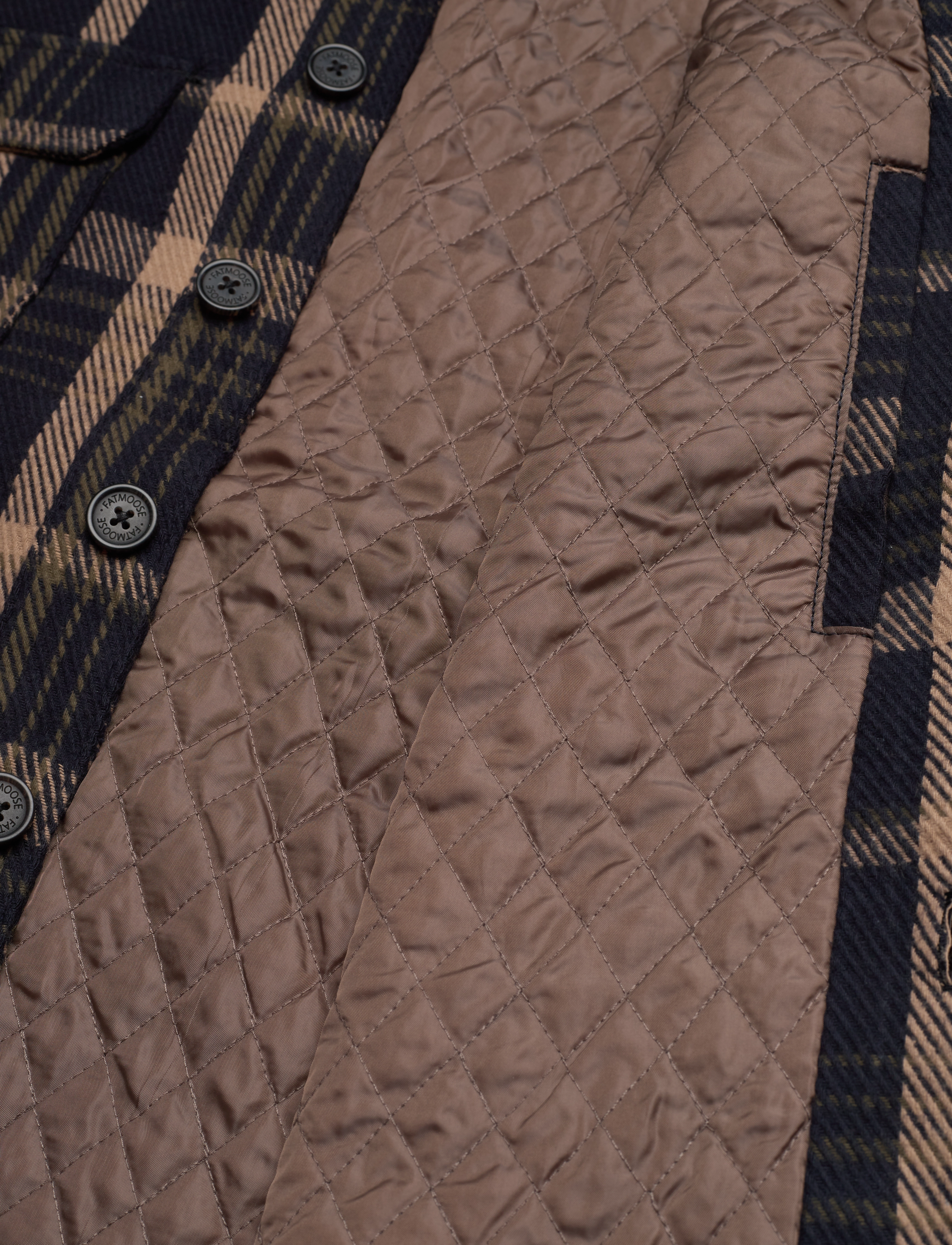 Fat Moose - Connor Quilt Overshirt - navy checked - 4