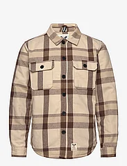 Fat Moose - Isaac Quilt Overshirt - menn - ecru check - 0