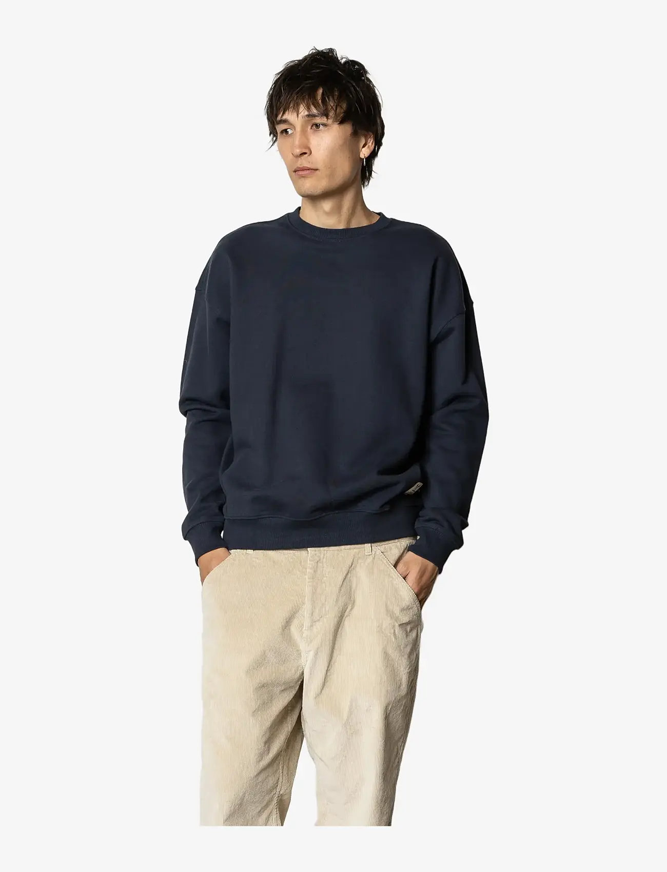 Fat Moose - Nelson Organic Crew - kollektioner - navy - 1