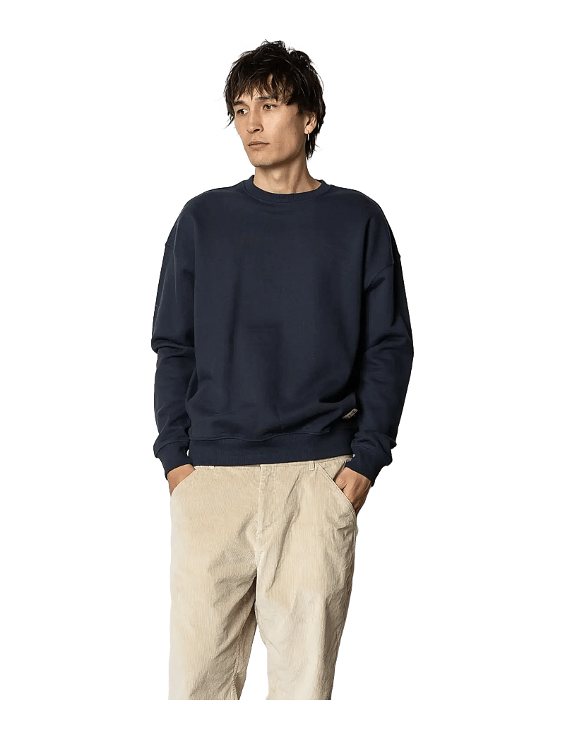 Fat Moose - Nelson Organic Crew - kollektsioonid - navy - 1