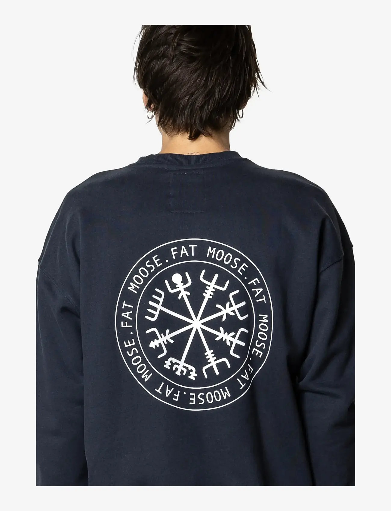 Fat Moose - Nelson Organic Crew - kollektioner - navy - 3