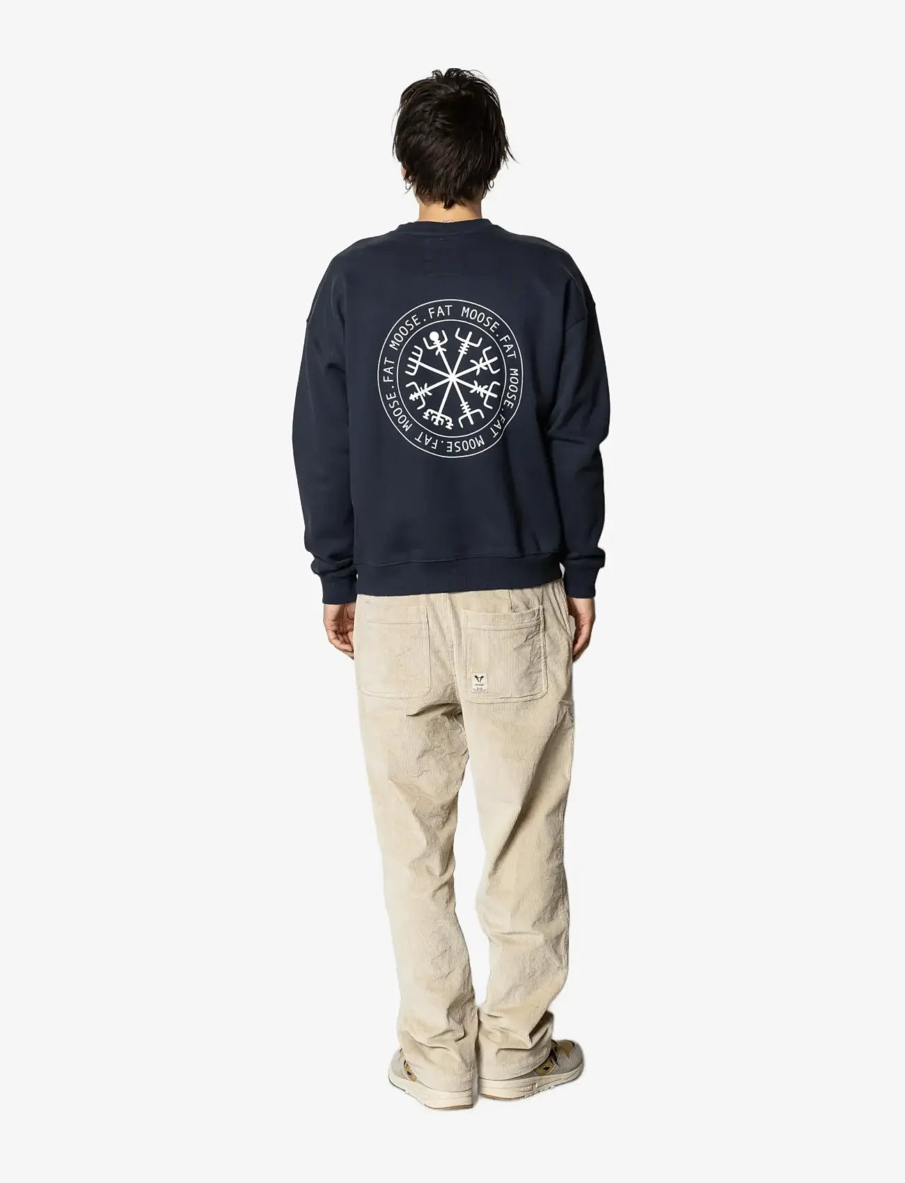 Fat Moose - Nelson Organic Crew - kollektioner - navy - 4