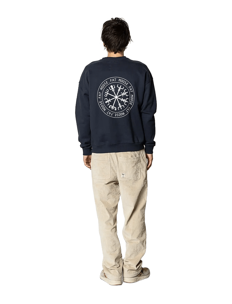 Fat Moose - Nelson Organic Crew - kollektsioonid - navy - 4