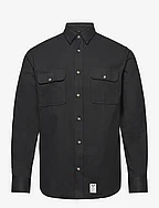 Glenn Flannel Shirt LS - BLACK