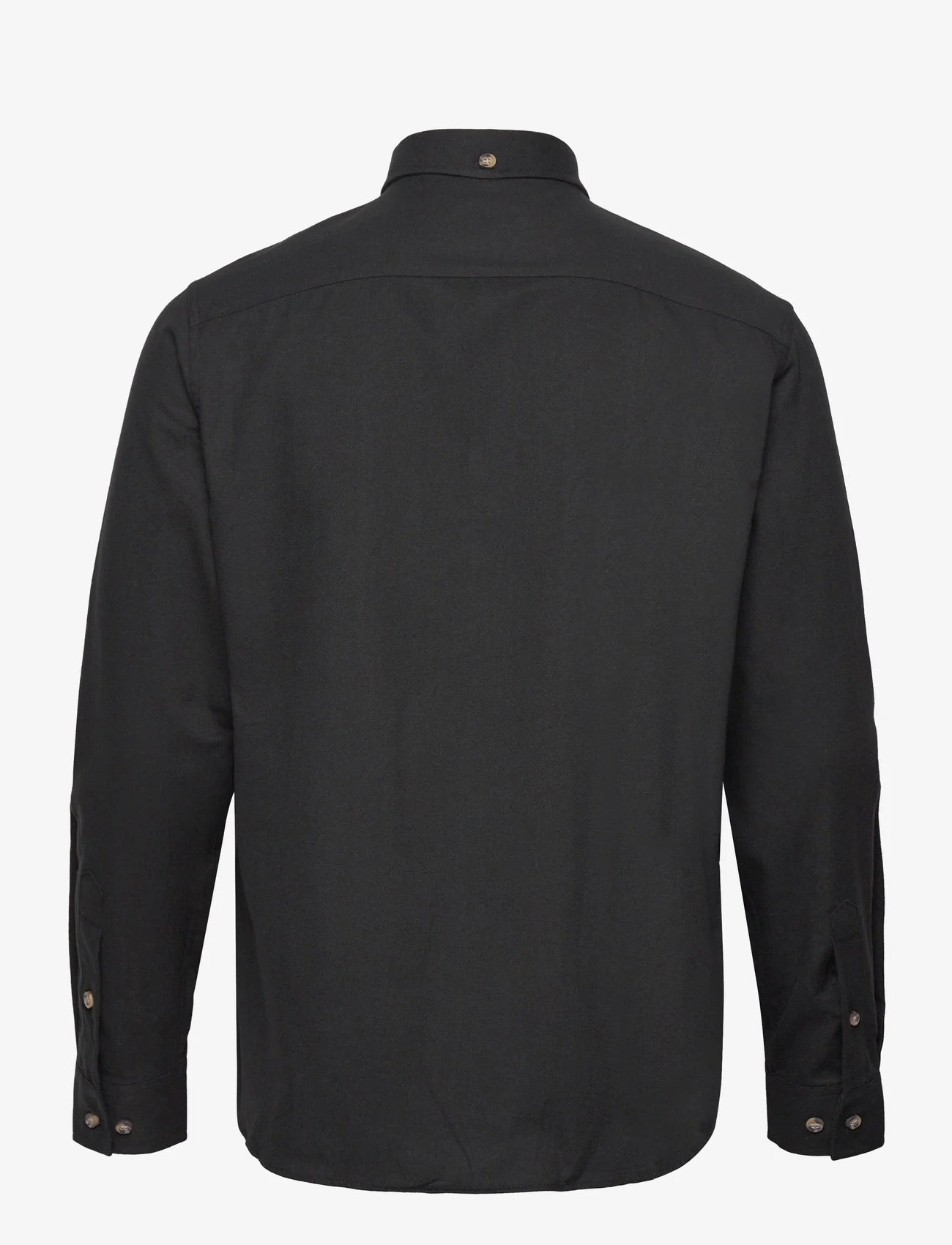 Fat Moose - Glenn Flannel Shirt LS - podstawowe koszulki - black - 1