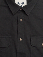 Fat Moose - Glenn Flannel Shirt LS - tavalised t-särgid - black - 2