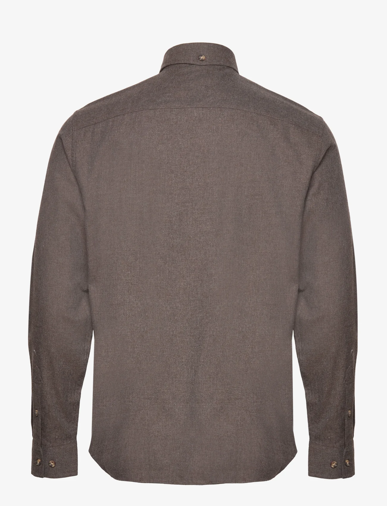 Fat Moose - Glenn Flannel Shirt LS - basic skjortor - brown - 1