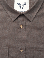 Fat Moose - Glenn Flannel Shirt LS - basic skjortor - brown - 3