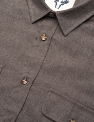 Fat Moose - Glenn Flannel Shirt LS - tavalised t-särgid - brown - 4
