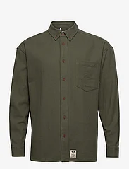 Fat Moose - Deacon Heavy Shirt LS - avslappede skjorter - army - 0