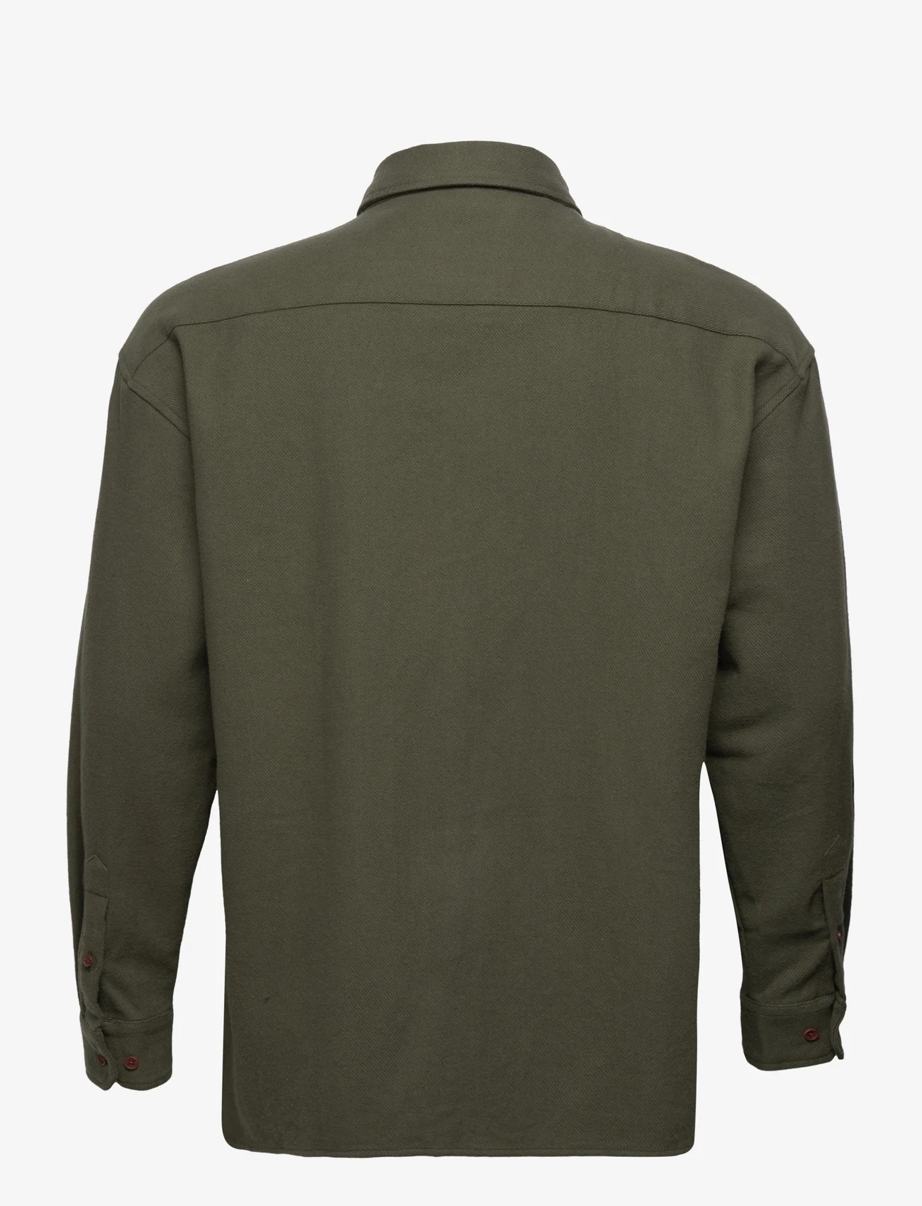 Fat Moose - Deacon Heavy Shirt LS - casual skjorter - army - 1