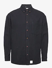 Fat Moose - Deacon Heavy Shirt LS - casual skjorter - black - 0