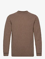Fat Moose - Cameron O-Neck Knit - knitted round necks - beige mix - 0