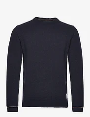 Fat Moose - Cameron O-Neck Knit - knitted round necks - navy mix - 0