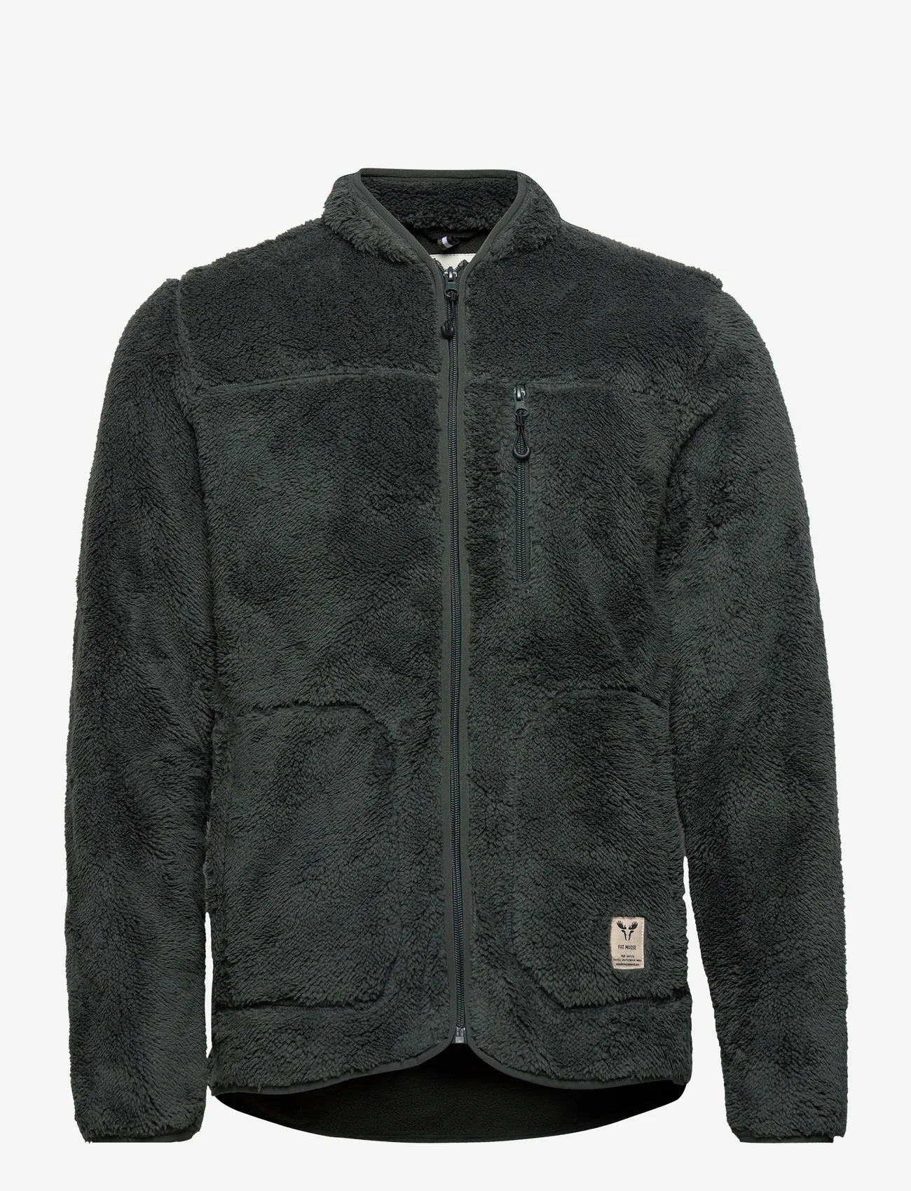 Fat Moose - Pine Fleece Jacket - mid layer jackets - beetle green - 0
