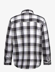 Fat Moose - Adrian Cotton Check Shirt - languoti marškiniai - black check / mid grey check - 1