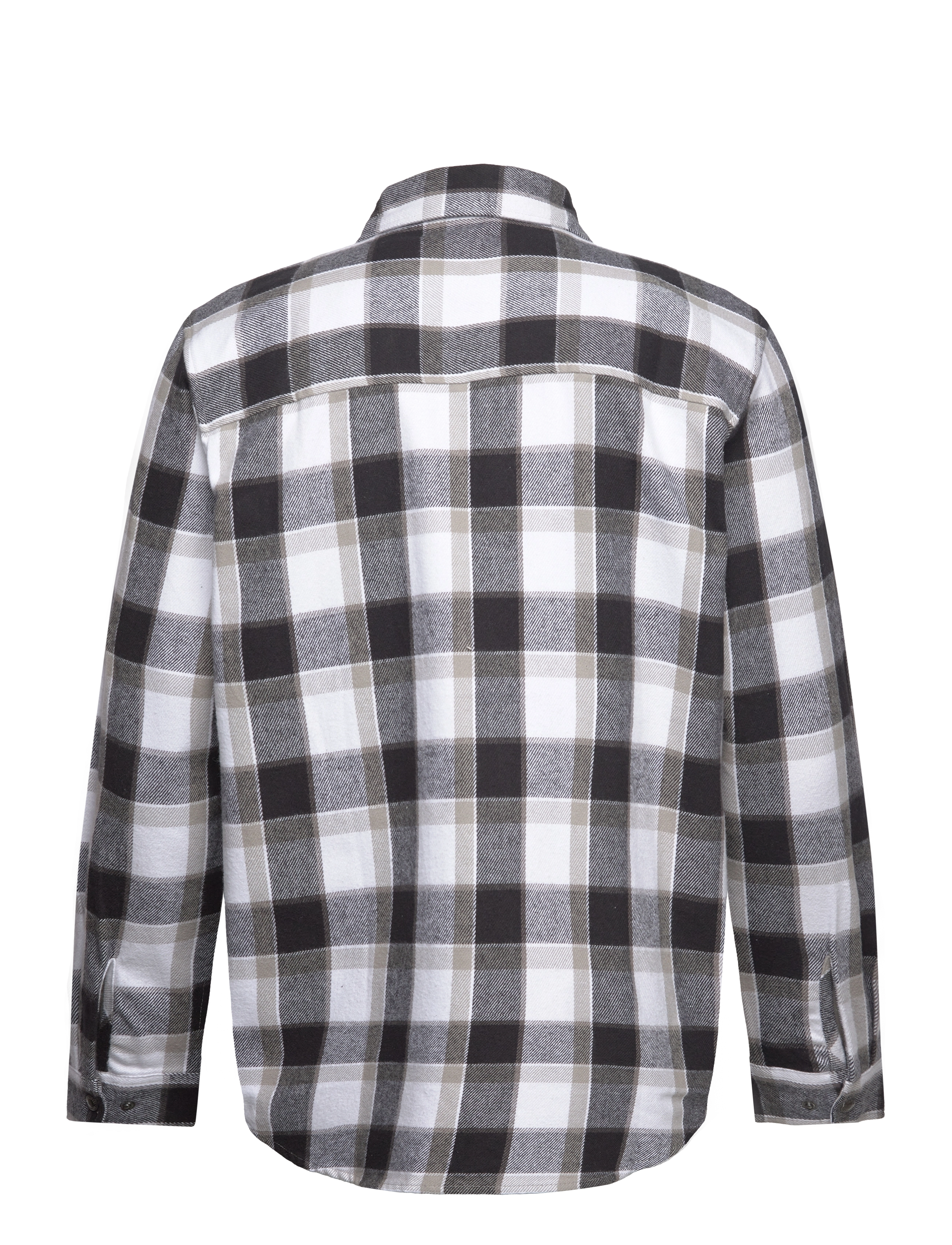 Fat Moose - Adrian cotton check shirt - mehed - black check / mid grey check - 2