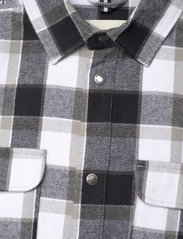 Fat Moose - Adrian Cotton Check Shirt - languoti marškiniai - black check / mid grey check - 3