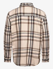 Fat Moose - Adrian Cotton Check Shirt - rutiga skjortor - ecru/brown check - 1