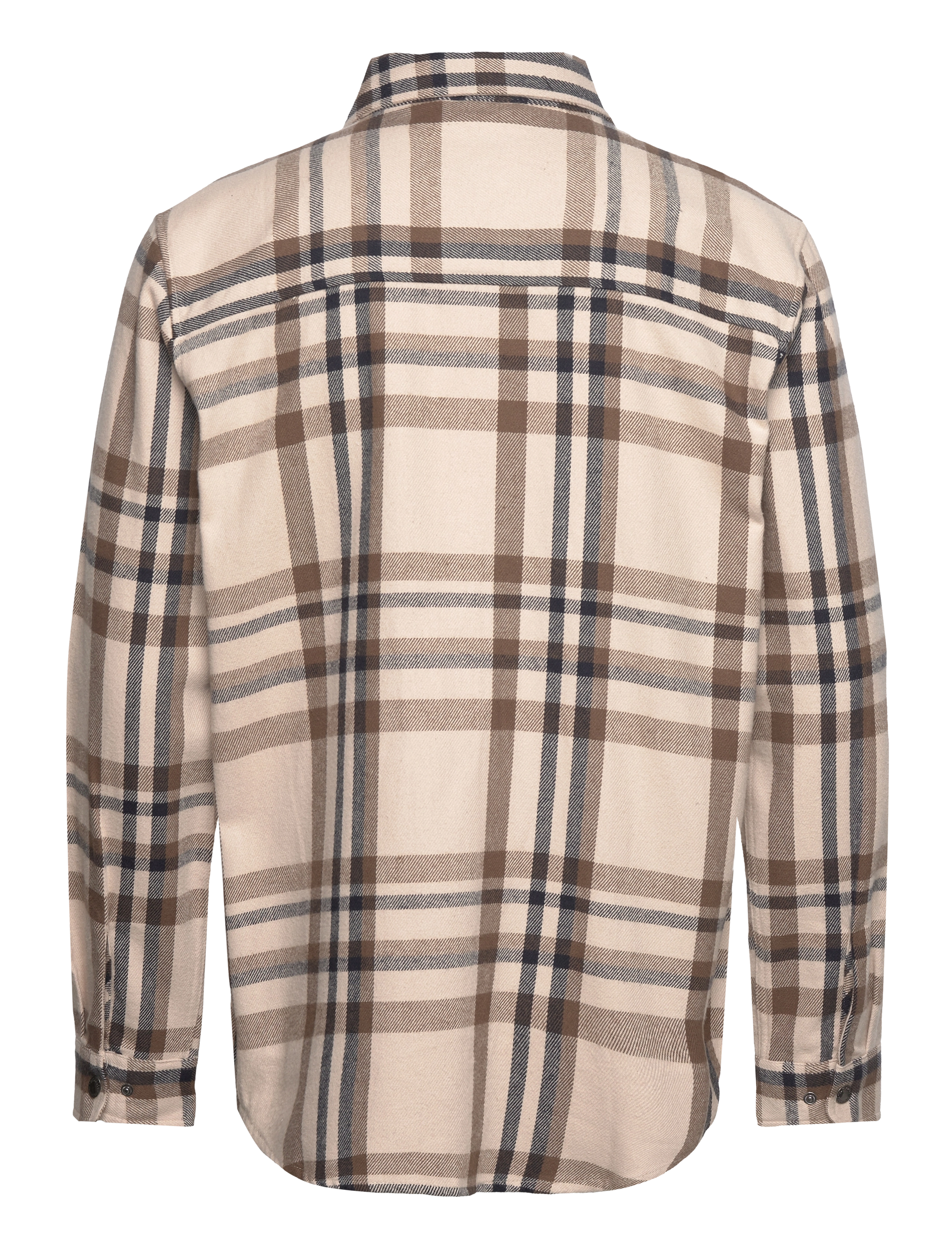 Fat Moose - Adrian cotton check shirt - mænd - ecru/brown check - 2
