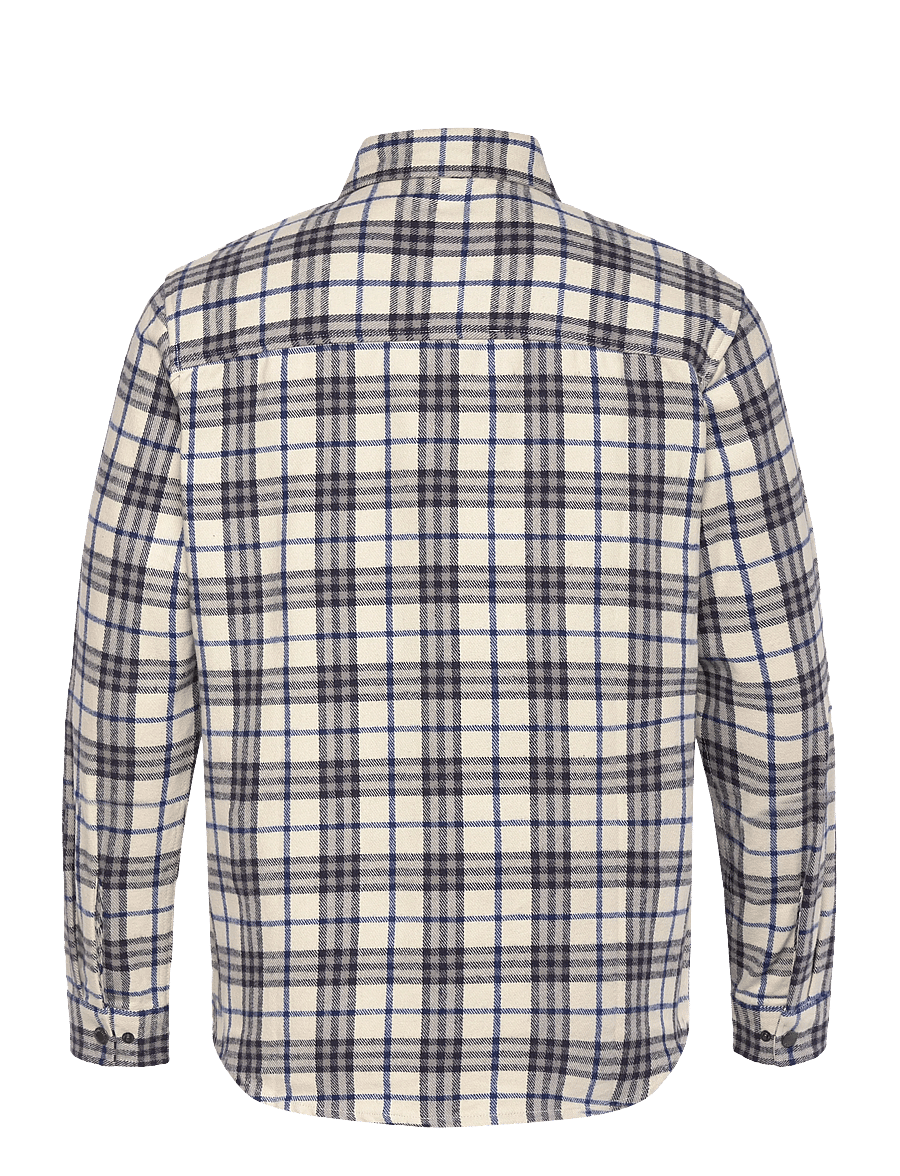 Fat Moose - Adrian cotton check shirt - flanell-hemden - ecru/dark navy - 2