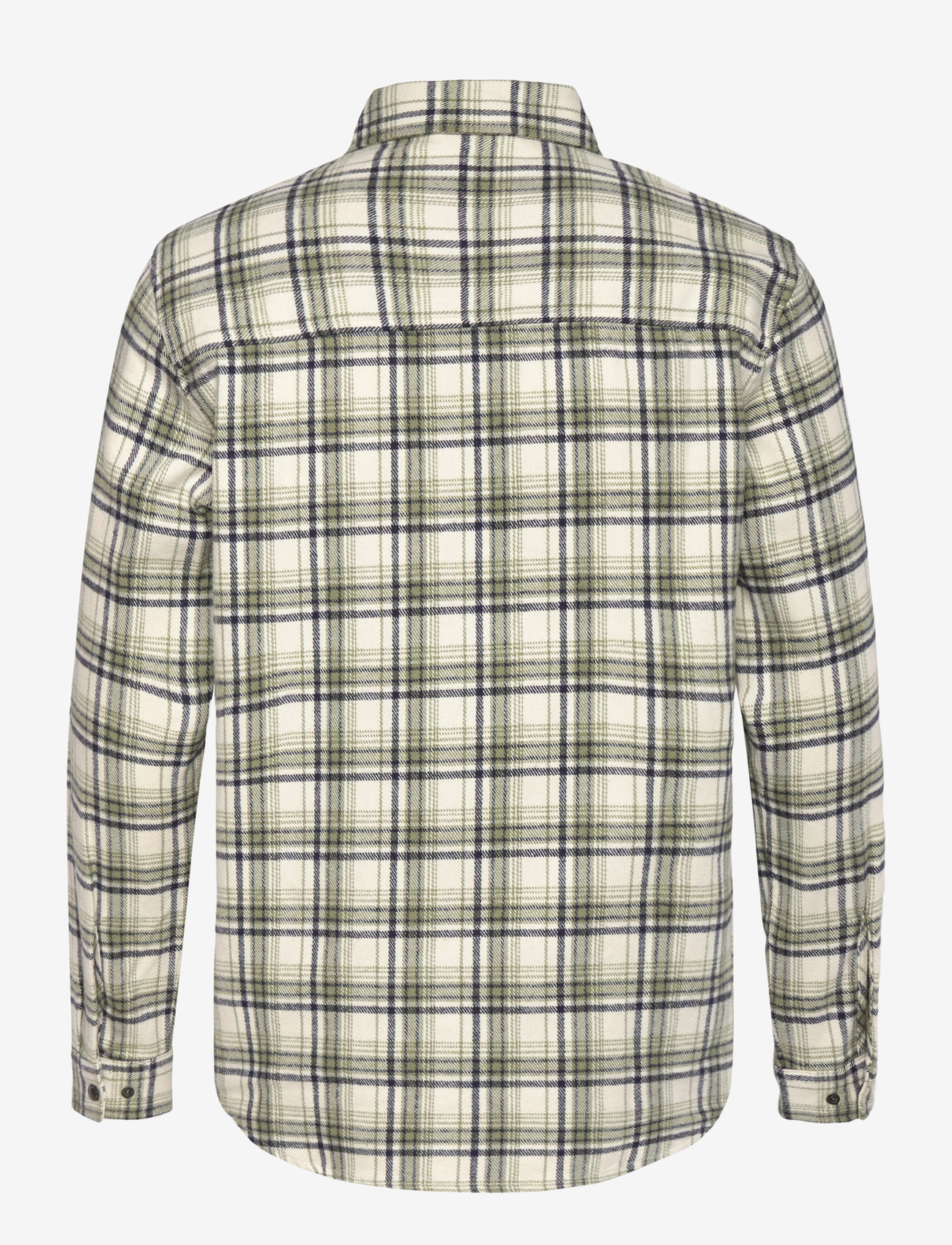 Fat Moose - Adrian cotton check shirt - flanell-hemden - ecru/dusty green - 2
