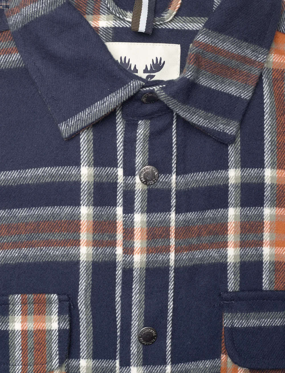 Fat Moose - Adrian cotton check shirt - flanell-hemden - navy check - 3
